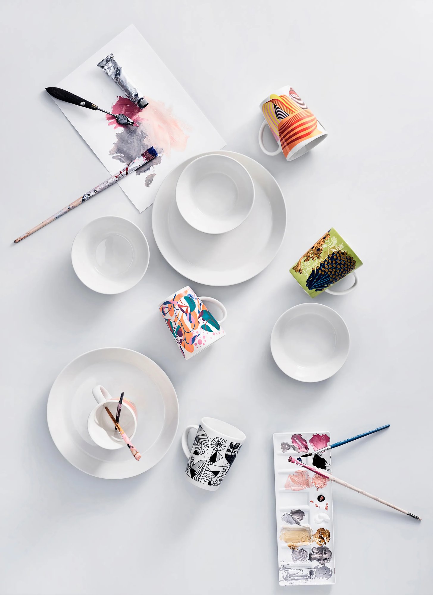 Compact collage of course materials and plated dish